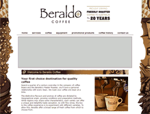 Tablet Screenshot of beraldocoffee.com